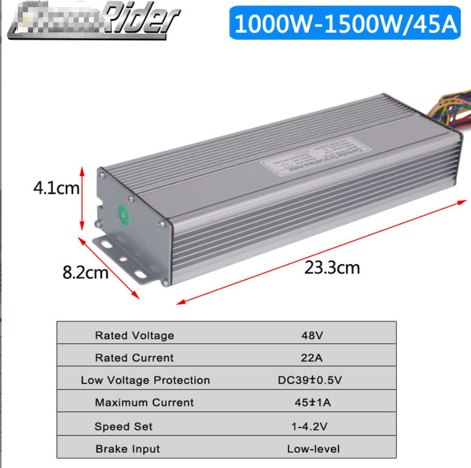 Electric Bike Controller 36V 48V 52V 250W-500W 1000W-1500W