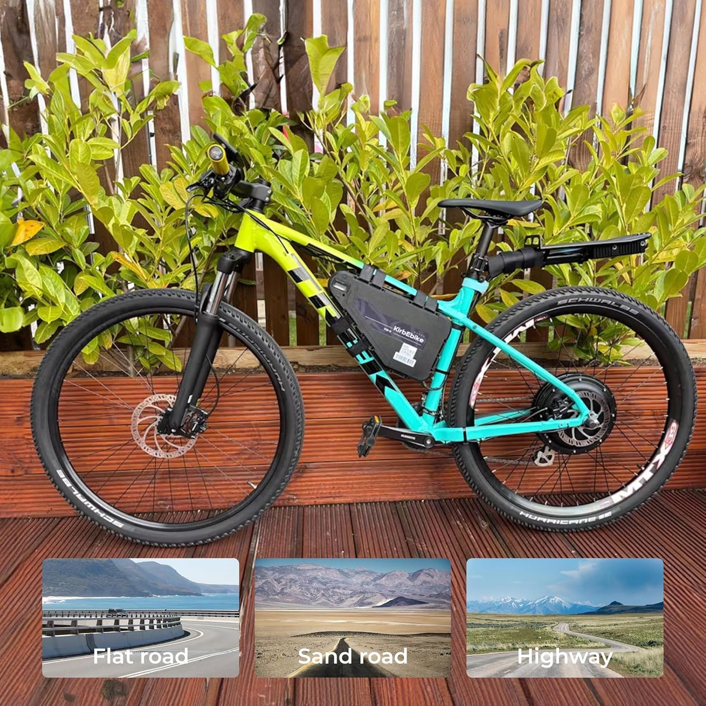 52V 2000W Electric Bike Rear Wheel Motor Kit with LCD & PAS System