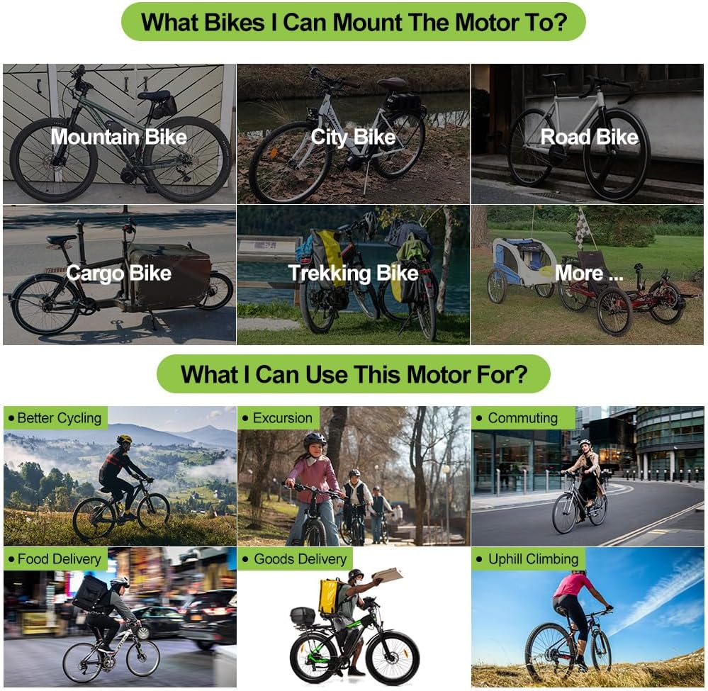 BAFANG Mid Drive Ebike Conversion Kit - 500W/750W/1000W BBS02B HD Motor with LCD Display & Battery | E-Bike Motor Kits