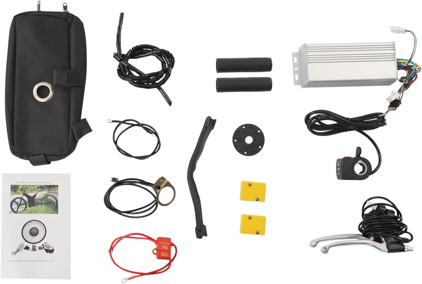48V 1000W Electric Bicycle Motor Kit 26 Inch Hub Motor Brushless Gearless Rear Wheel Dual Mode Controller Anti Slip Aluminum Magnesium Alloy Rims