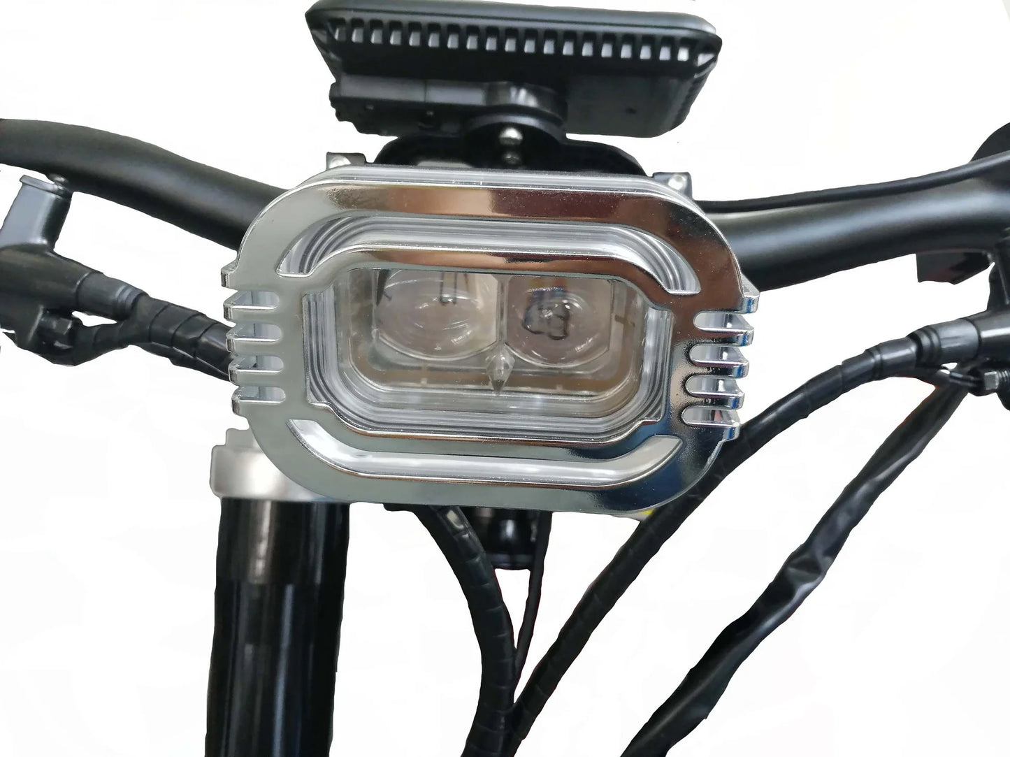 High-Powered LED Headlight System for Stealth Bomber E-Bikes & Mountain Bikes