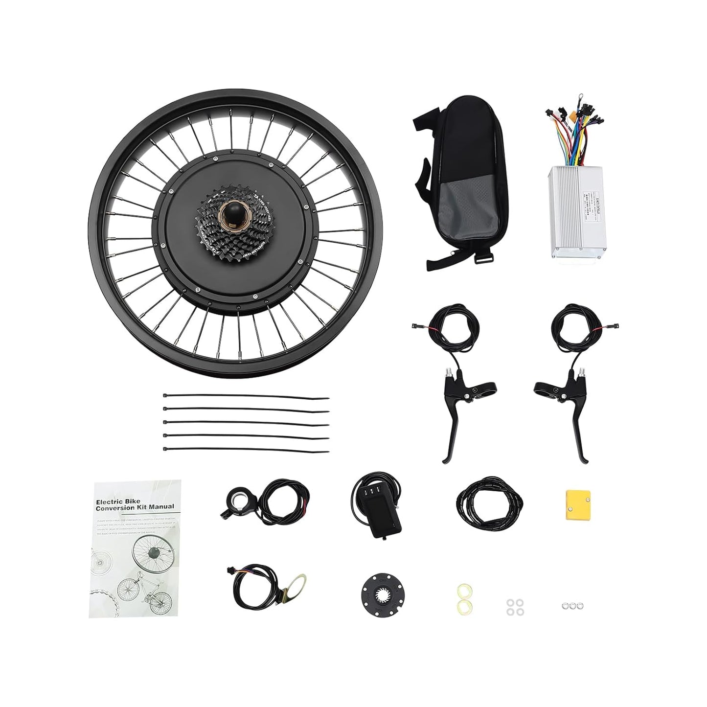 20" 48V 2000W E-Bike Conversion Kit, Rear Wheel Motor for Snow Bike & Snowmobile