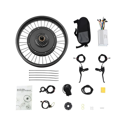 20" 48V 2000W E-Bike Conversion Kit, Rear Wheel Motor for Snow Bike & Snowmobile