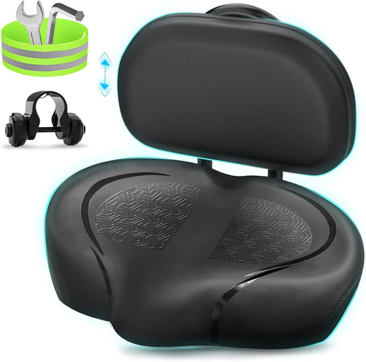 Noseless Bike Seat Cushion Extra Wide Comfort for Men Women Peloton Exercise Bike