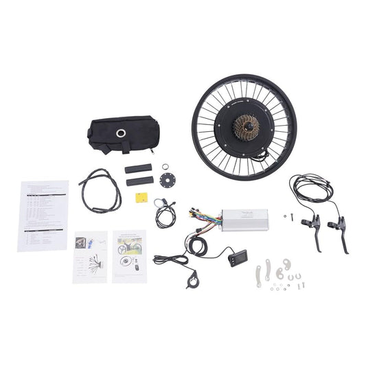 20 Inch Fat Tire Electric Bike Conversion Kit | 48V 2000W Rear Hub Motor with LCD Display