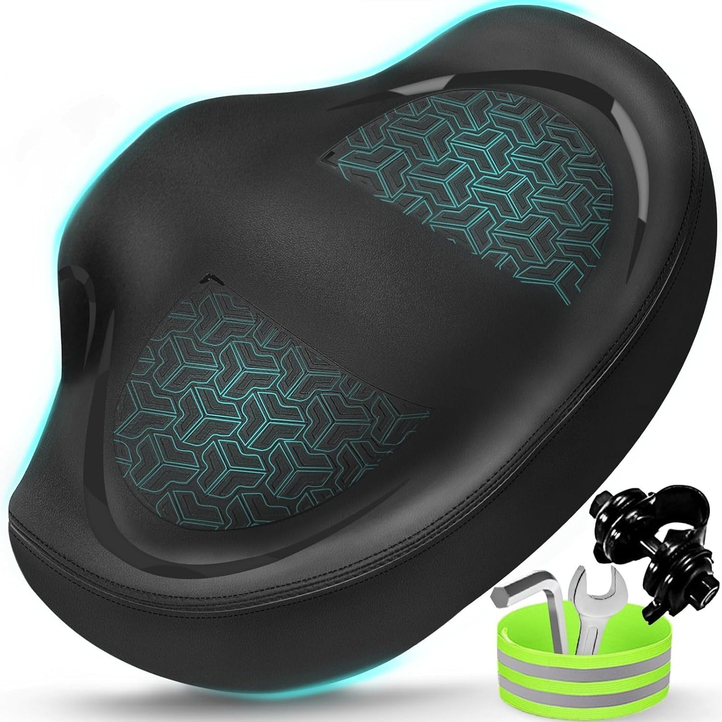 Noseless Bike Seat Cushion Wide Comfort for Men Women Peloton Exercise Bike Saddle