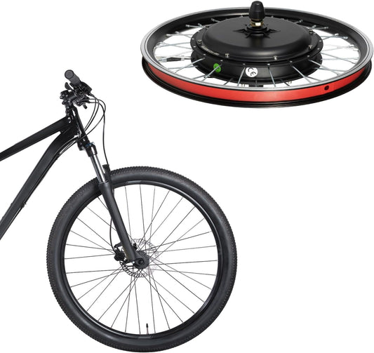 1000W E-Bike Conversion Kit - Rear Wheel for 28"/29"/700C with 5-Speed, Display & PAS | 264 lbs Capacity
