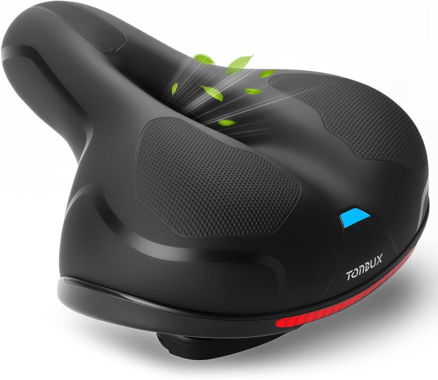Dual Shock Absorbing Bike Seat Memory Foam Padded Comfort Saddle Men Women