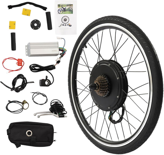 48V 1000W Electric Bike Conversion Kit - 26" Rear Hub Motor with Thumb Throttle & Pedal Assist (PAS) | Complete E-Bike Kit for 26 Inch Bikes