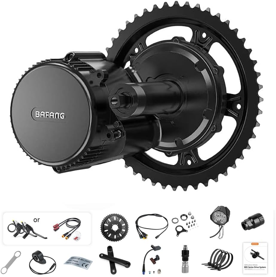 BAFANG BBS02 48V 750W Mid Drive E-Bike Conversion Kit with Chainring & LCD Display (No Battery) | Mid Motor E-Bike Kits