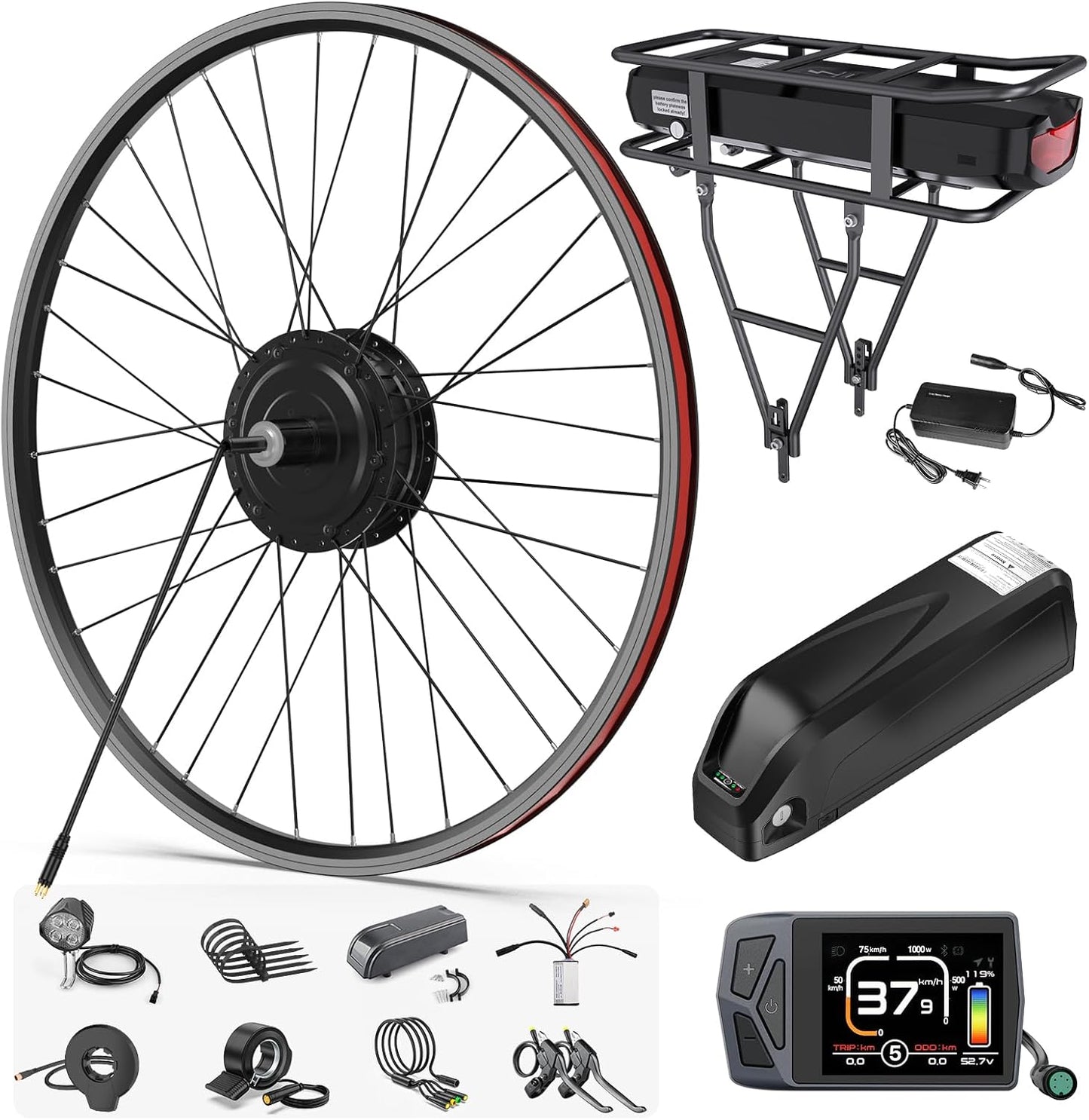 BAFANG Rear Hub Motor Conversion Kit – 48V 500W/750W for 20" to 700C Wheels (Battery & Display Optional)
