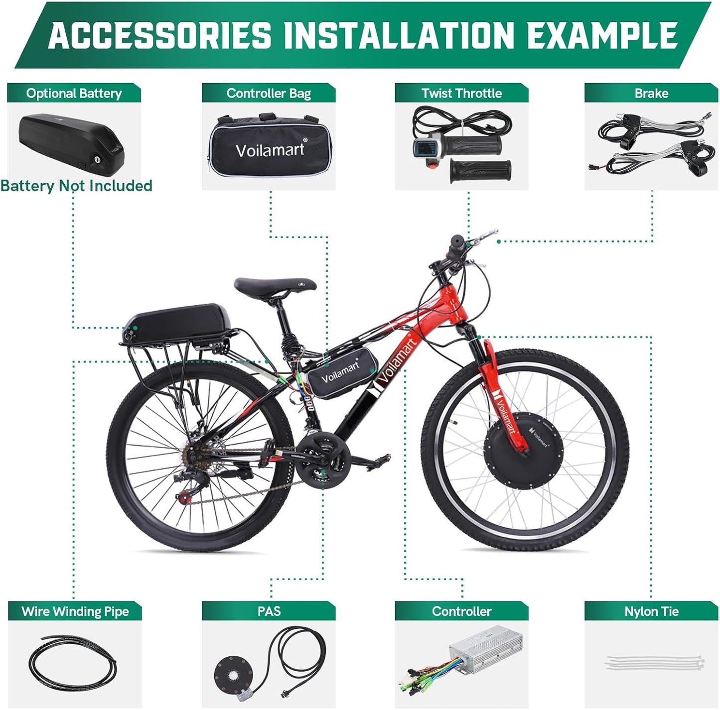 48V 1000W Electric Bicycle Conversion Kit 26IN Ebike Front Hub Motor Wheel Kit 100mm 1000W Brushless Motor Turn Pedal Bicycle Into Ebike with LCD Display Controller E-Bike Conversion Set