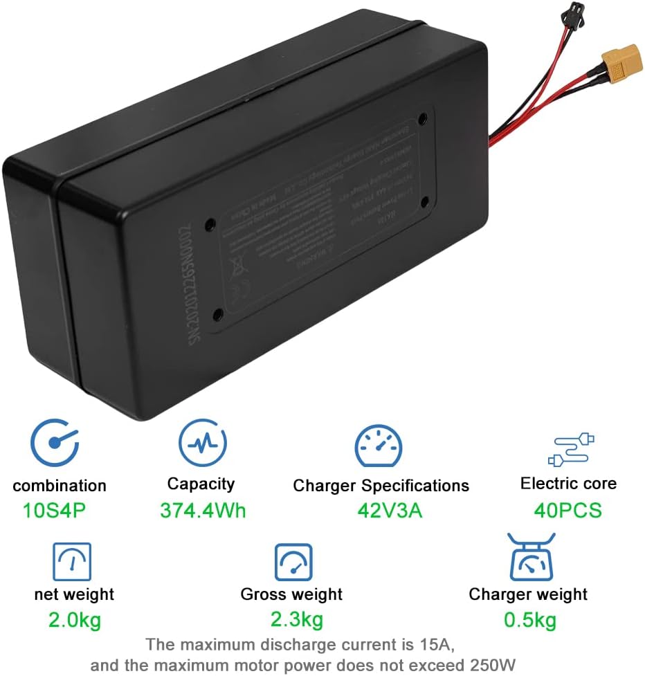 36V 10Ah (216Wh) Ebike Battery & Motor Conversion Kit - 250W Max Power