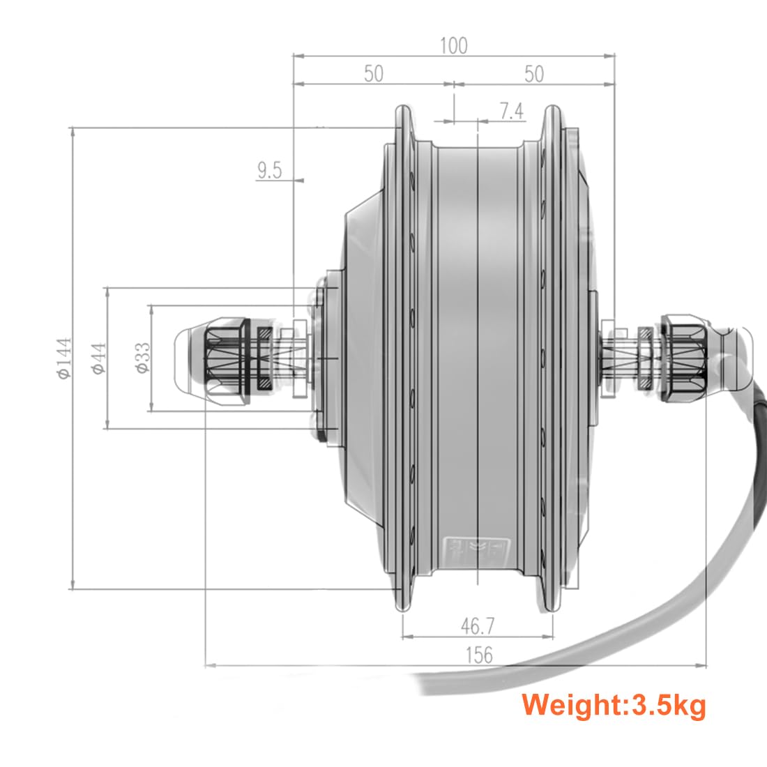 36V 48V 500W Ebike Front Drive Brushless Gear Electric Bicycle Hub Motor 48V 500W Front Wheel E-Bike Motor Kit