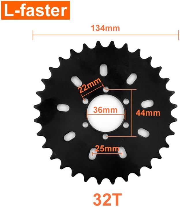 450W Electric Bicycle Left Drive Conversion Kit - Universal Chain Drive Installation for Most City Bikes with Spoke Chain Wheel