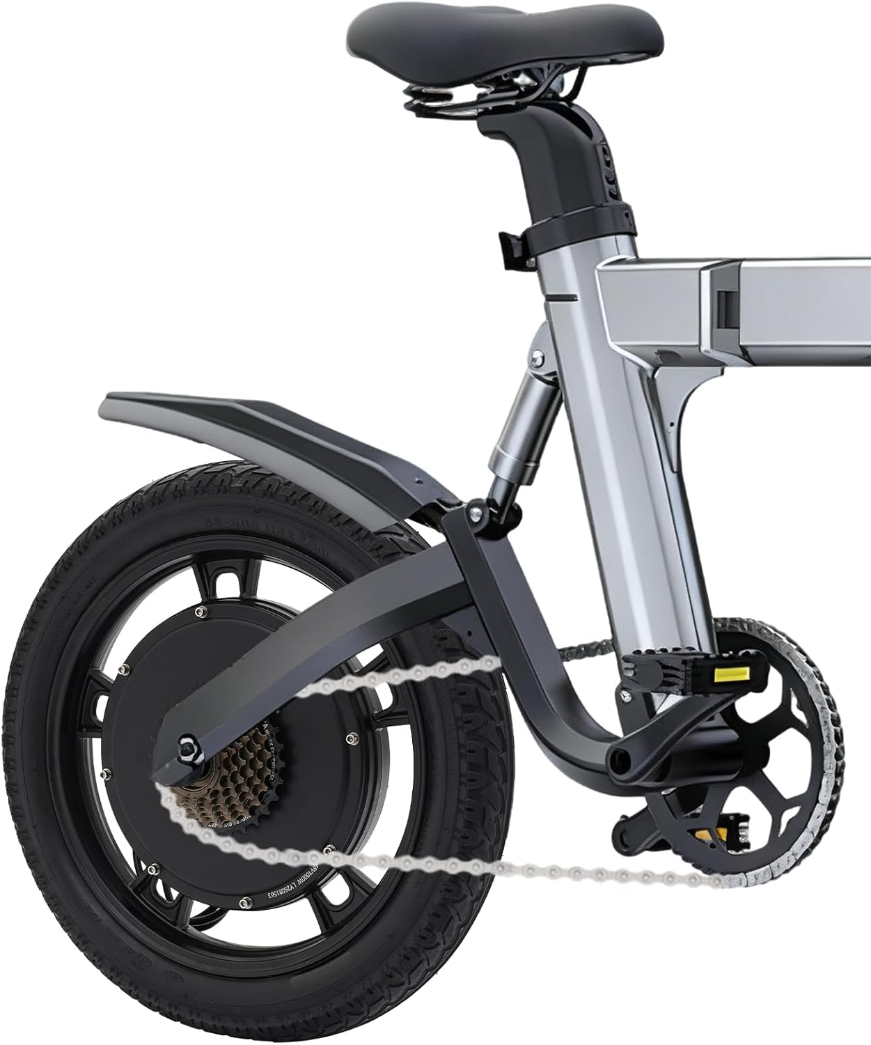 16" 48V 1000W Rear Wheel Electric Bike Conversion Kit with LCD & PAS | 470 RPM Hub Motor