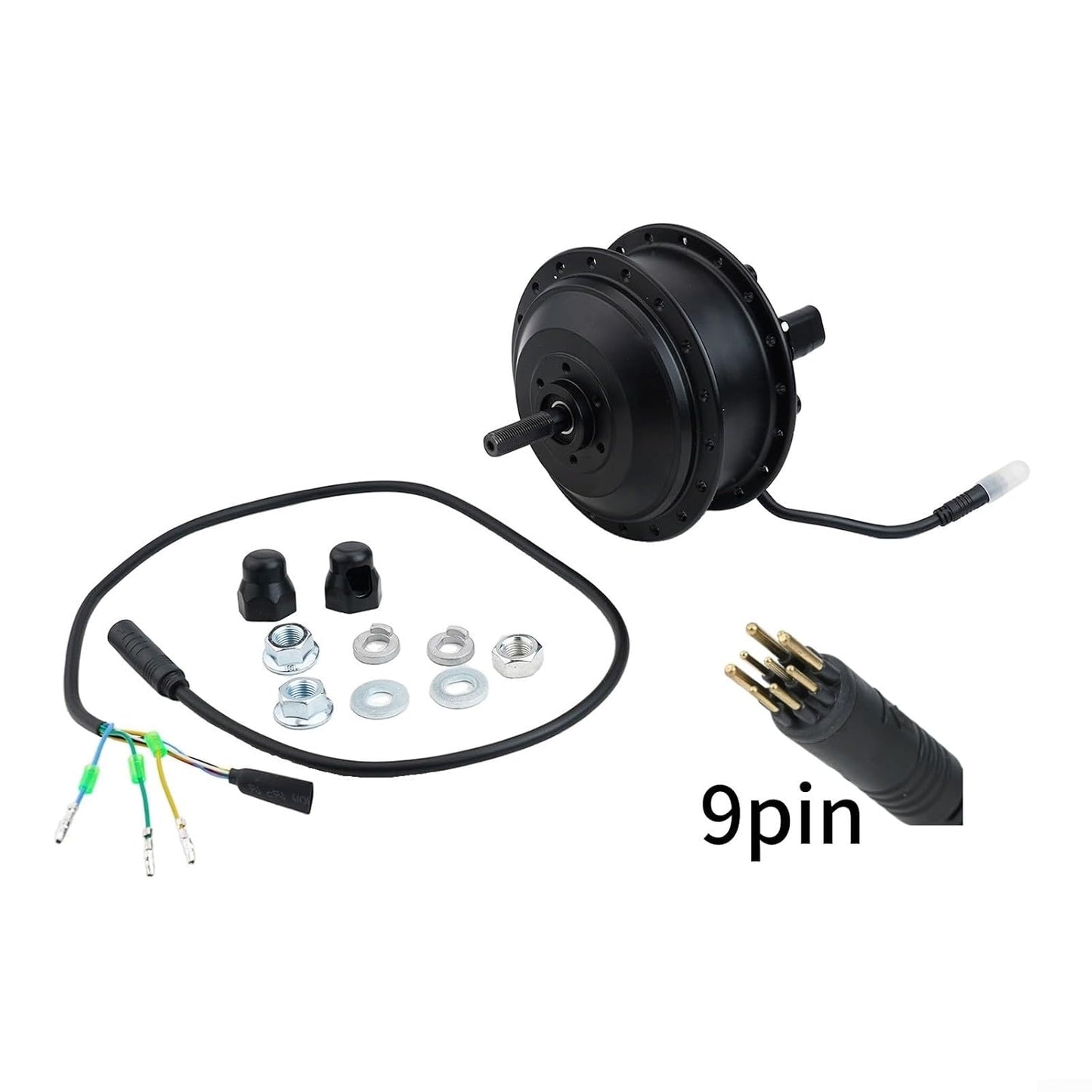 36V 48V 350W Electric Bike Hub Motor Brushless Rear Hub Motor 9 Pin Cable 16-29 Inch Wheels E-Bike Parts Black