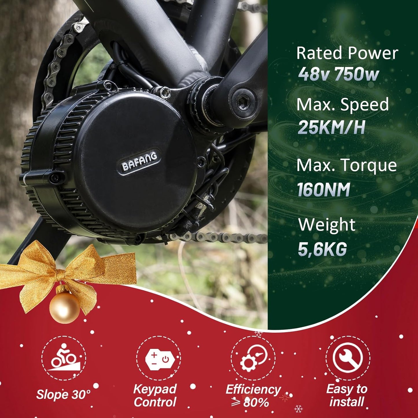 BAFANG Mid Drive Motor Unit (UART) | 36V/48V 250W to 1000W | BBS01B / BBS02B / BBSHD Bare Motor for DIY Ebike Conversions (68mm BB)