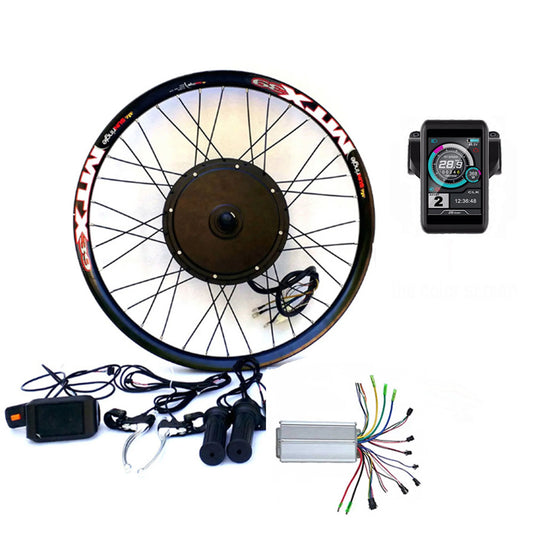 1500W 48V Electric Bike Conversion Kit with Hub Motor, MTX Rim, and TFT Display for Mountain Bikes