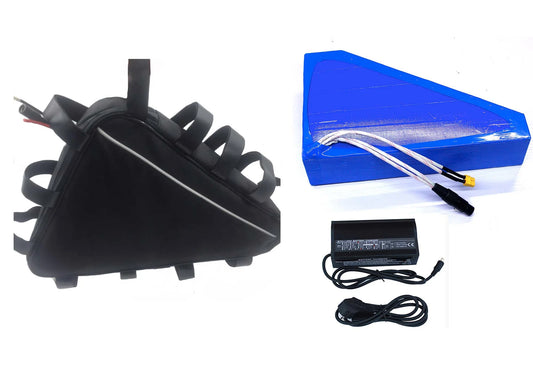 48V/52V 18.2-32Ah Triangle Lithium-Ion E-Bike Battery Pack For 1500-3000W Electric Bike Kit