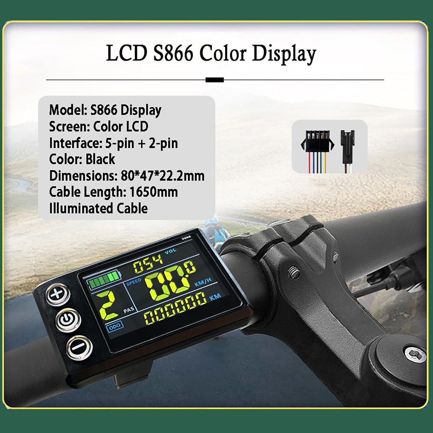 2000W 48V Front Wheel E-Bike Conversion Kit - Fits 20" to 29" Bikes | Includes S866 LCD Display & 40A Controller | Mountain/Road Bike Electric Motor Kit