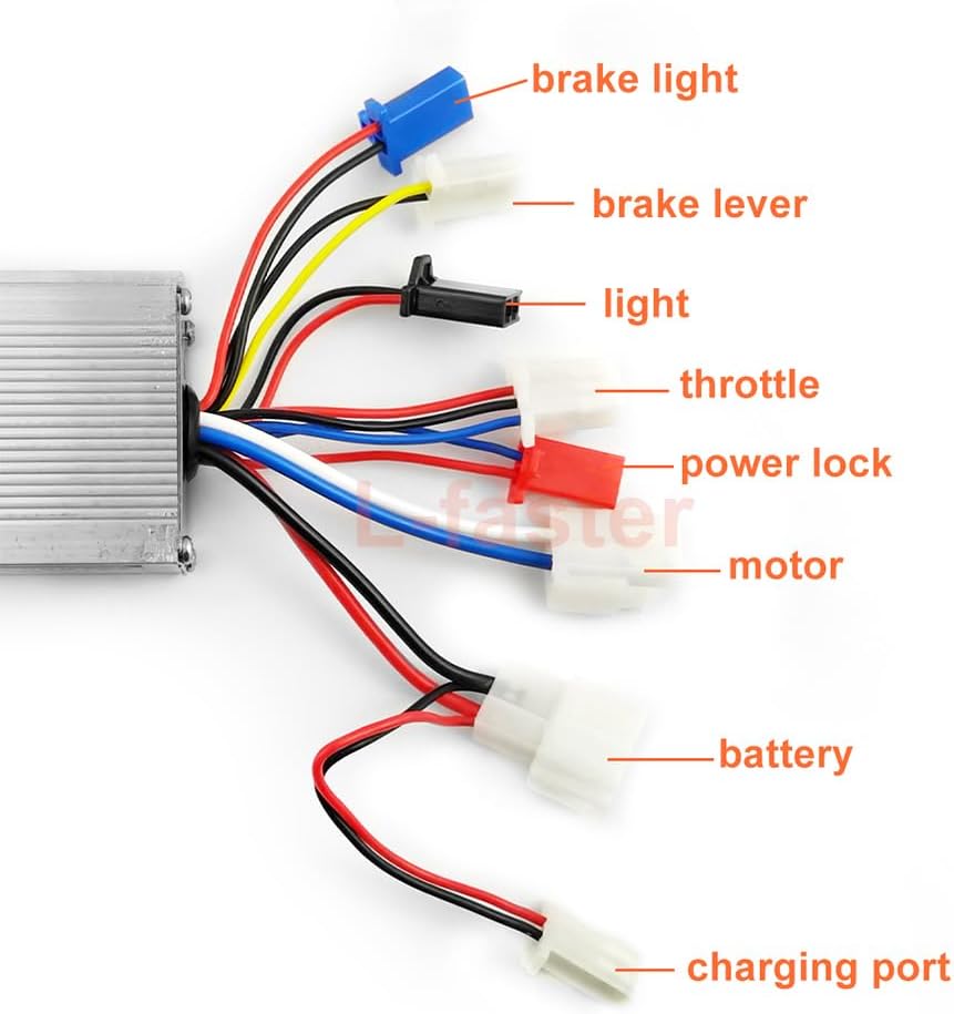 450W Electric Bicycle Left Drive Conversion Kit - Fits Most City Bikes with Chain Drive