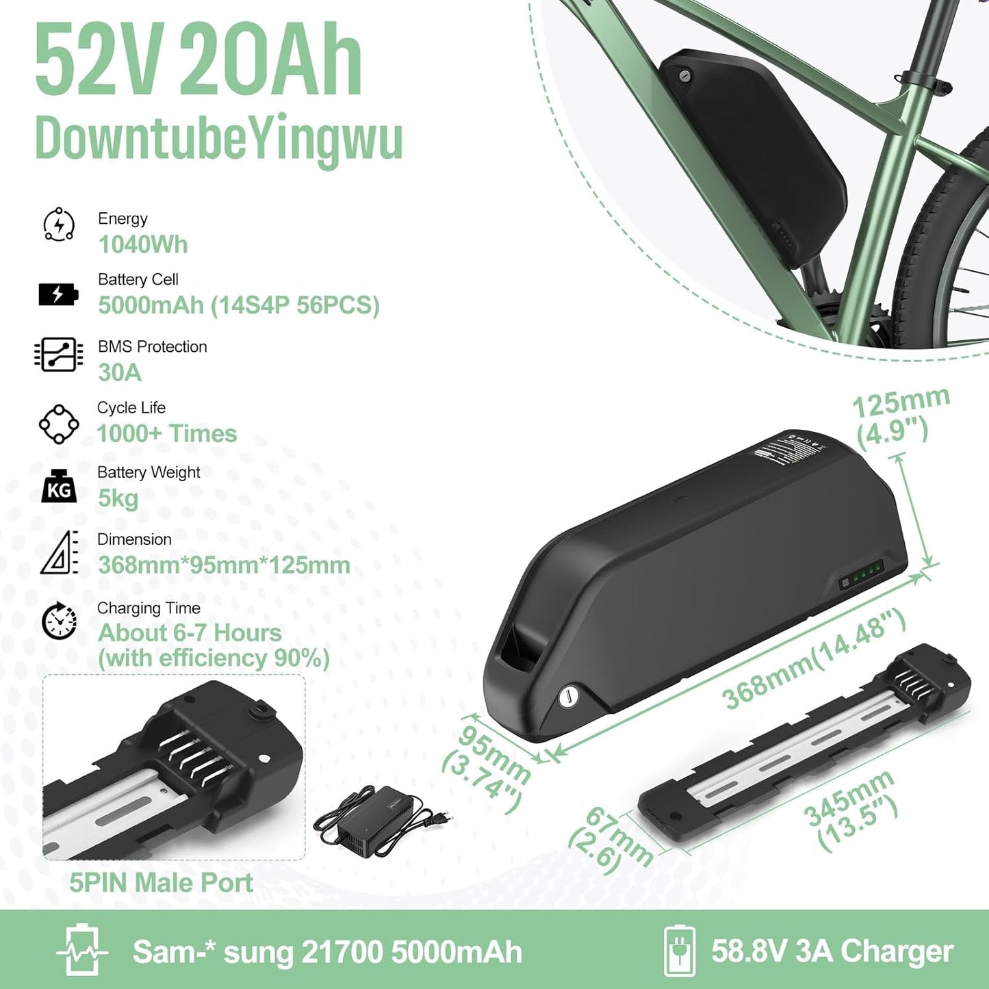 BAFANG BBSHD 1000W 52V Mid Drive E-Bike Conversion Kit | 68MM Bottom Bracket with Display Options & 20Ah Battery | High-Power Electric Mountain Bike Motor Kit