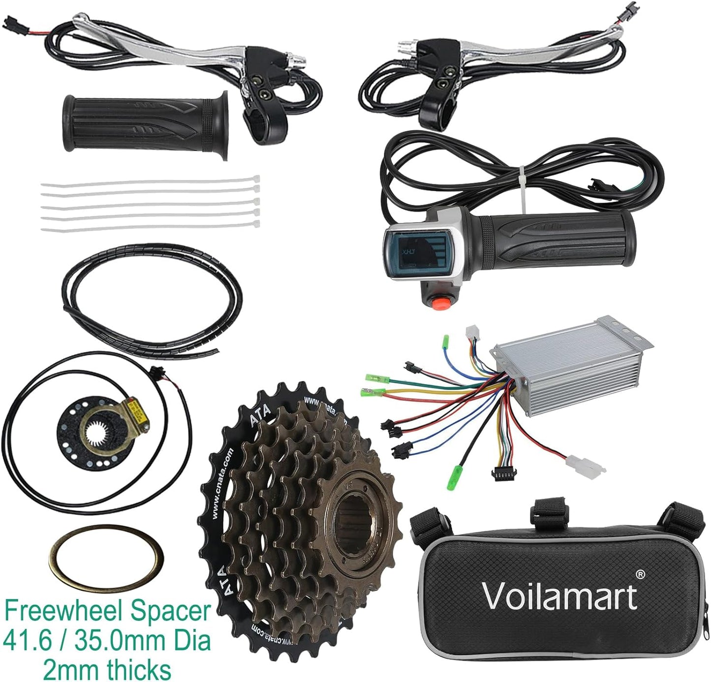 48V 1000W E-Bike Conversion Kit for 26" Bicycles - Rear Hub Motor Kit