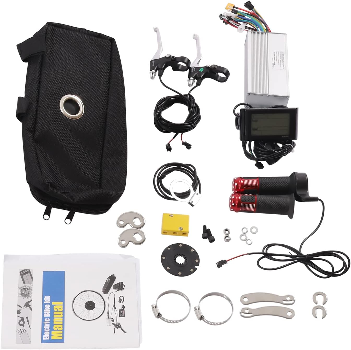 36V 350W Electric Bike Front Wheel Conversion Kit for 26" Bikes | 35 Km/H Speed with LCD Display & Controller
