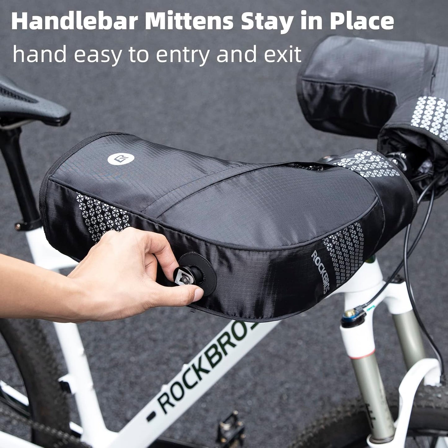 ike Handlebar Mittens - Thinsulate Thermal Pogies for Winter Cycling | Waterproof Cold Weather Mittens for Commuter, MTB & Fat Bike