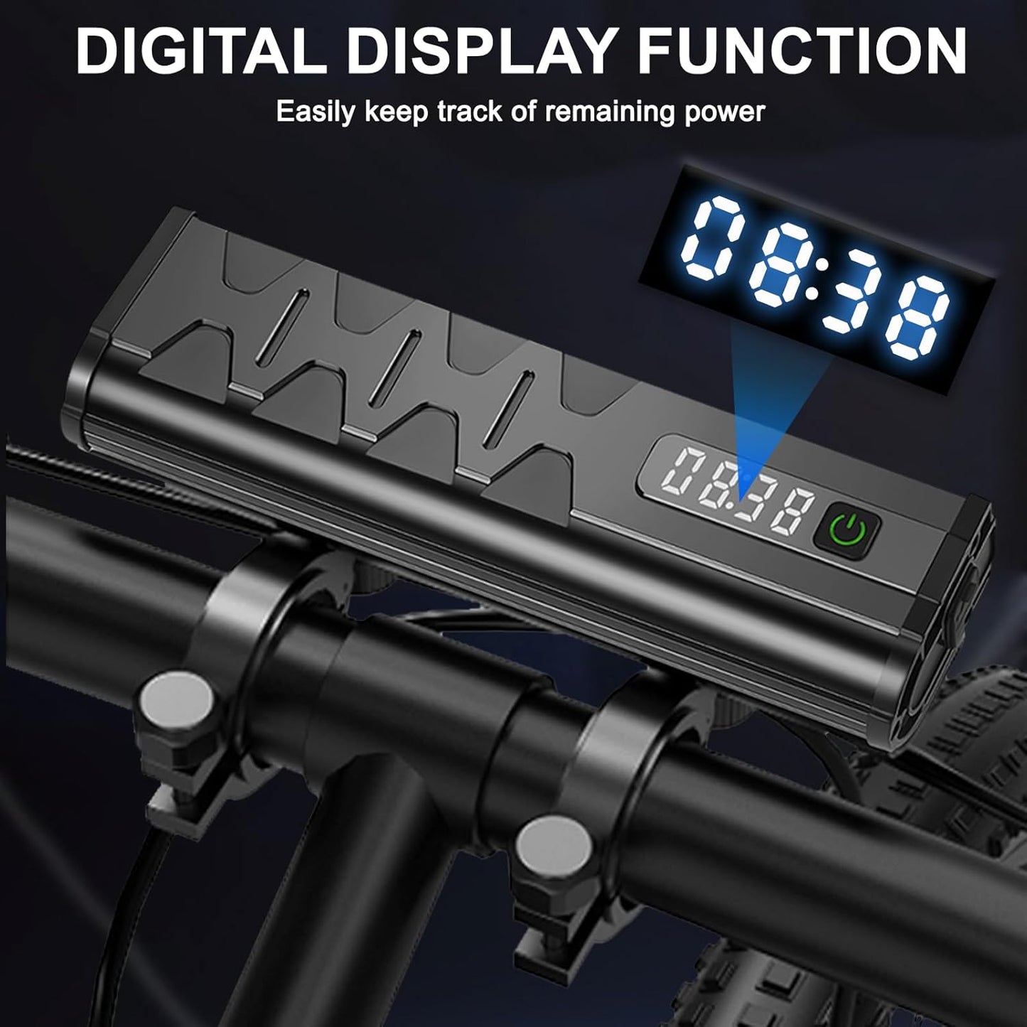 4800 Lumen Bike Light - USB-C Rechargeable Super Bright Bicycle Headlight for Night Riding | IP65 Waterproof Cycling Light for Commuters, Adults & Kids