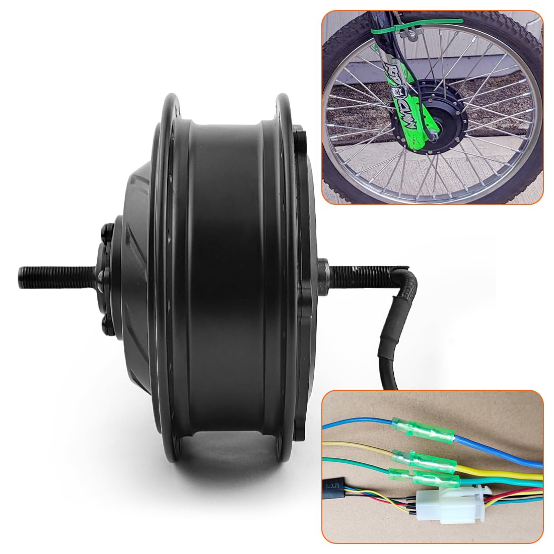 36V 48V 500W Ebike Front Drive Brushless Gear Electric Bicycle Hub Motor 48V 500W Front Wheel E-Bike Motor Kit