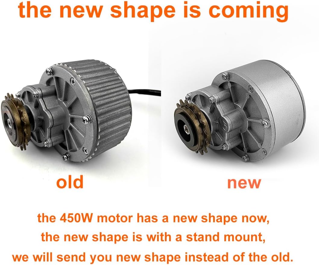 450W Electric Bicycle Left Drive Conversion Kit - Universal Chain Drive Installation for Most City Bikes with Spoke Chain Wheel