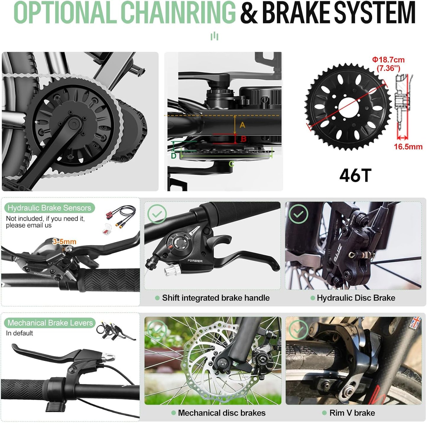 BAFANG BBSHD 1000W 52V Mid Drive E-Bike Conversion Kit | 68MM Bottom Bracket with Display Options & 20Ah Battery | High-Power Electric Mountain Bike Motor Kit