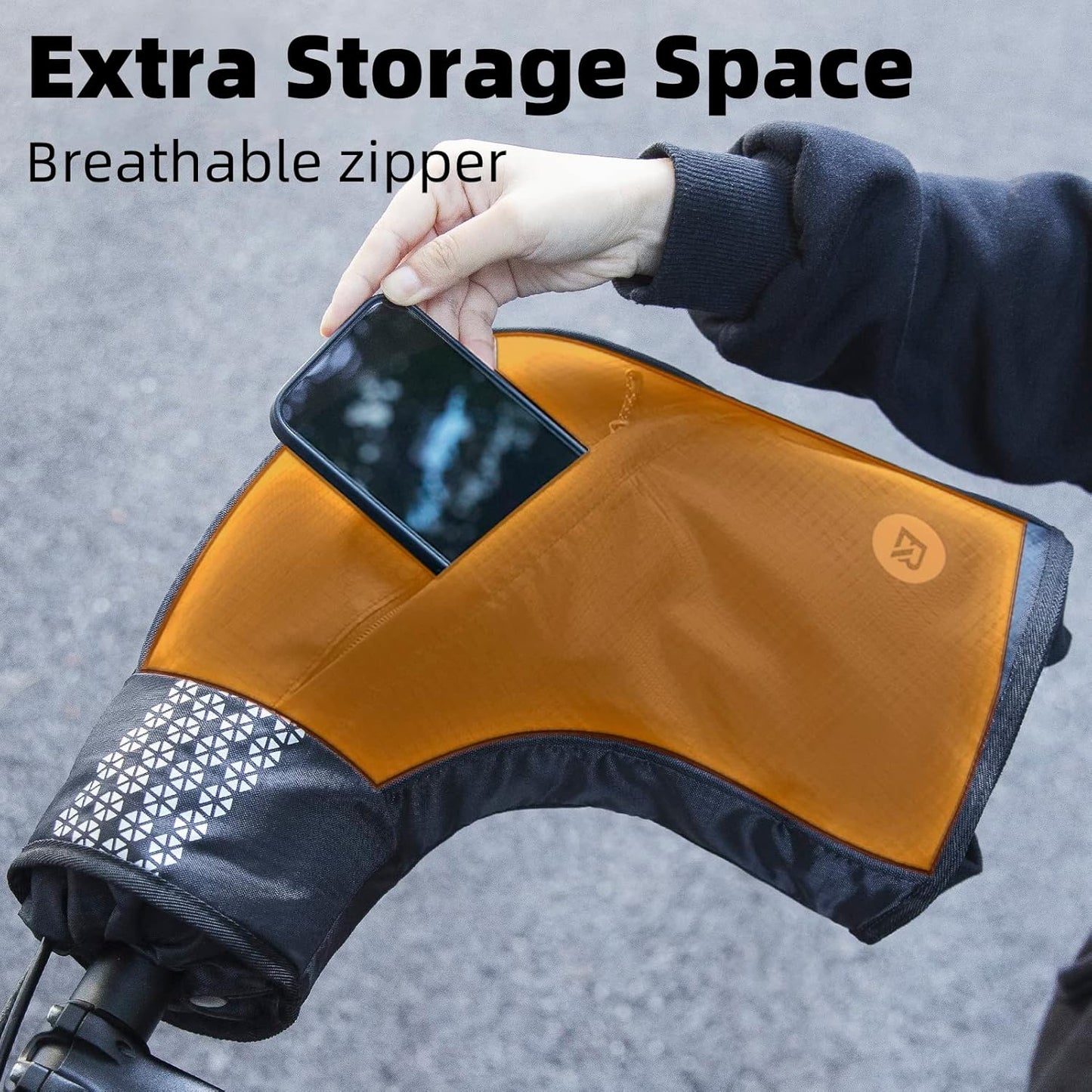 ike Handlebar Mittens - Thinsulate Thermal Pogies for Winter Cycling | Waterproof Cold Weather Mittens for Commuter, MTB & Fat Bike