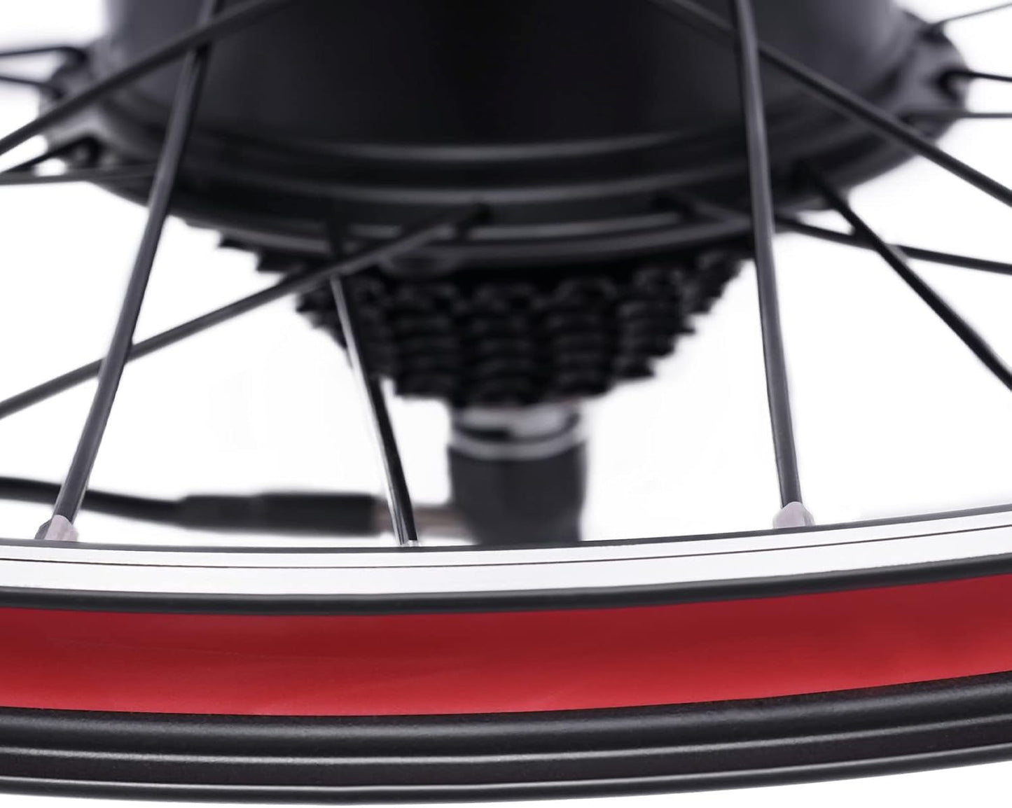 24" Electric Bicycle Motor Kit 500W Brushless Gearless Hub Motor Aluminum Alloy 30-35KM/H 264Lbs Load Capacity E-Bike Conversion Kit