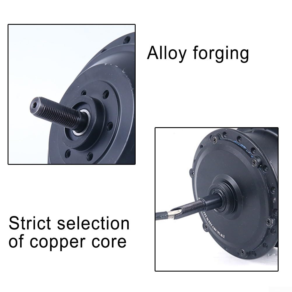 36V 48V 350W Electric Bike Hub Motor Brushless Rear Hub Motor 9 Pin Cable 16-29 Inch Wheels E-Bike Parts Black