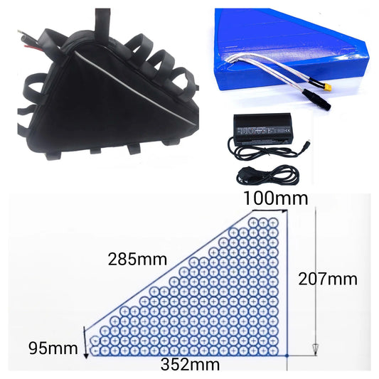72V 20.8-35Ah Triangle Lithium-Ion Battery Pack For 2000W 3000W 5000W Motor With 60A 80A BMS"