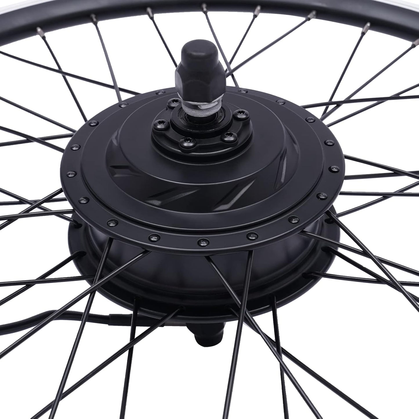 24" Electric Bicycle Motor Kit 500W Brushless Gearless Hub Motor Aluminum Alloy 30-35KM/H 264Lbs Load Capacity E-Bike Conversion Kit