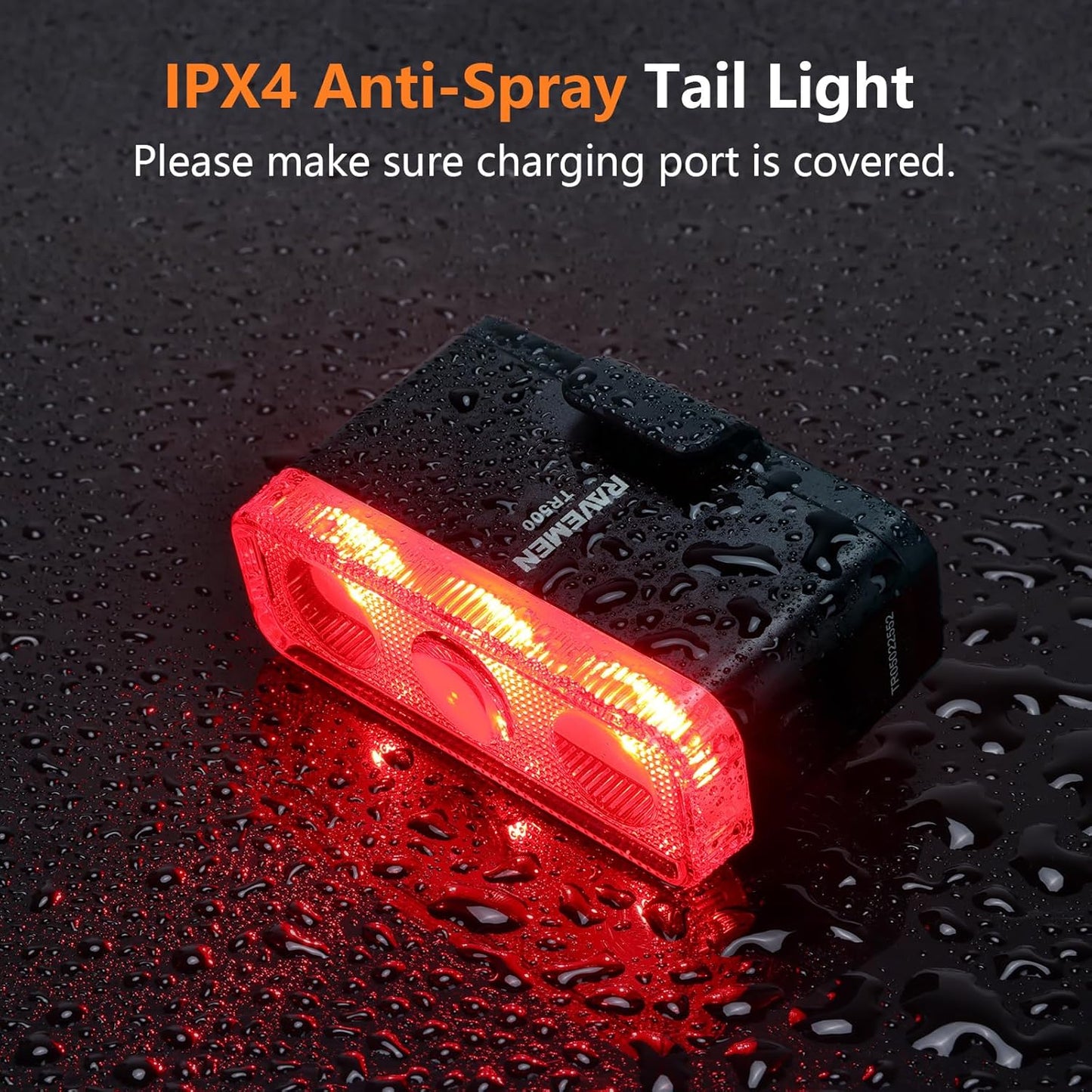 500 Lumens Bike Tail Light with Brake Sensing | USB-C Rechargeable Bicycle Rear Light for Day & Night Riding | 6 Modes, Side Visibility, Fits Round & Aero Seat Posts