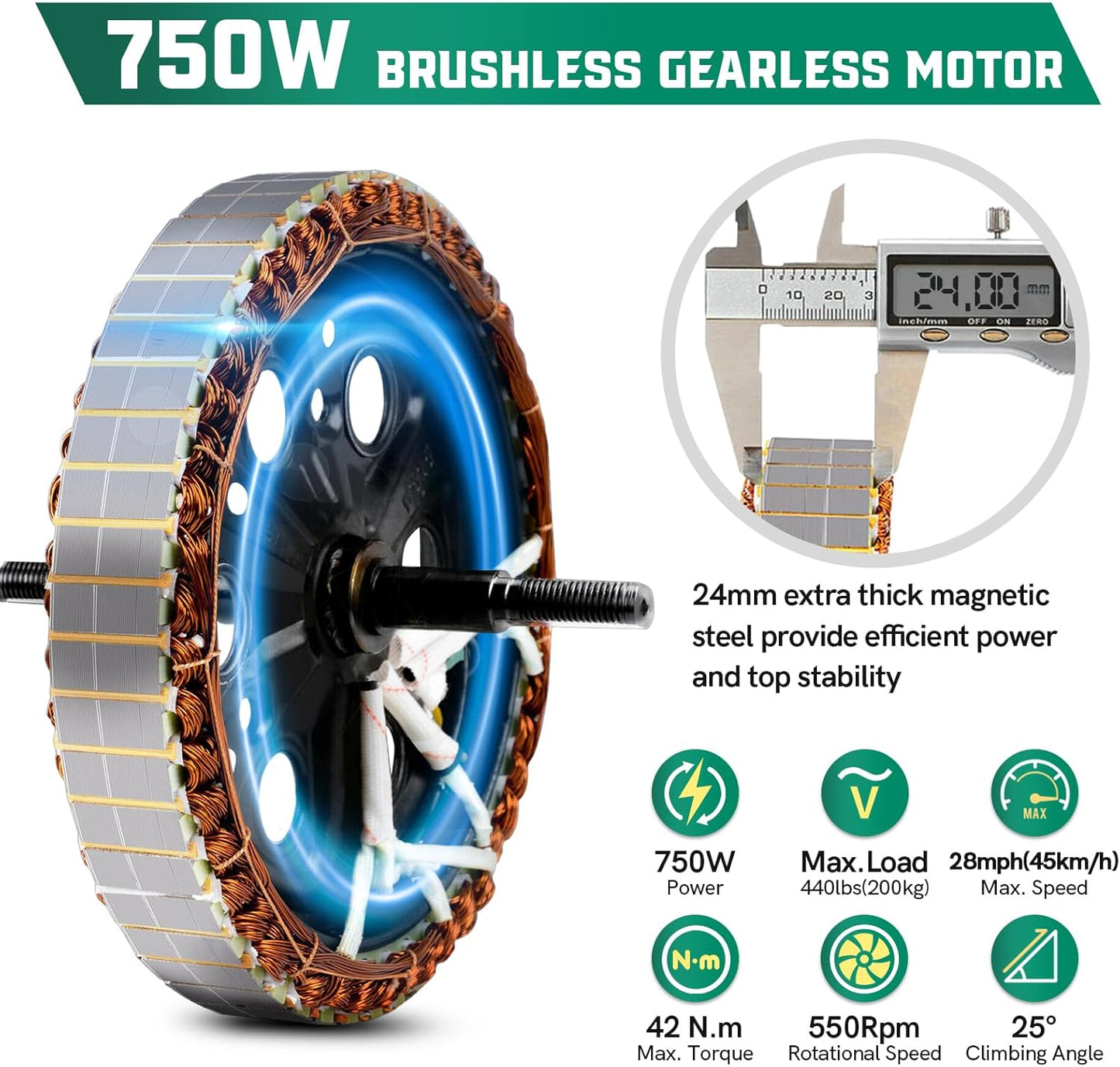 36V 26" Electric Bike Conversion Kit with Intelligent Controller & PAS System