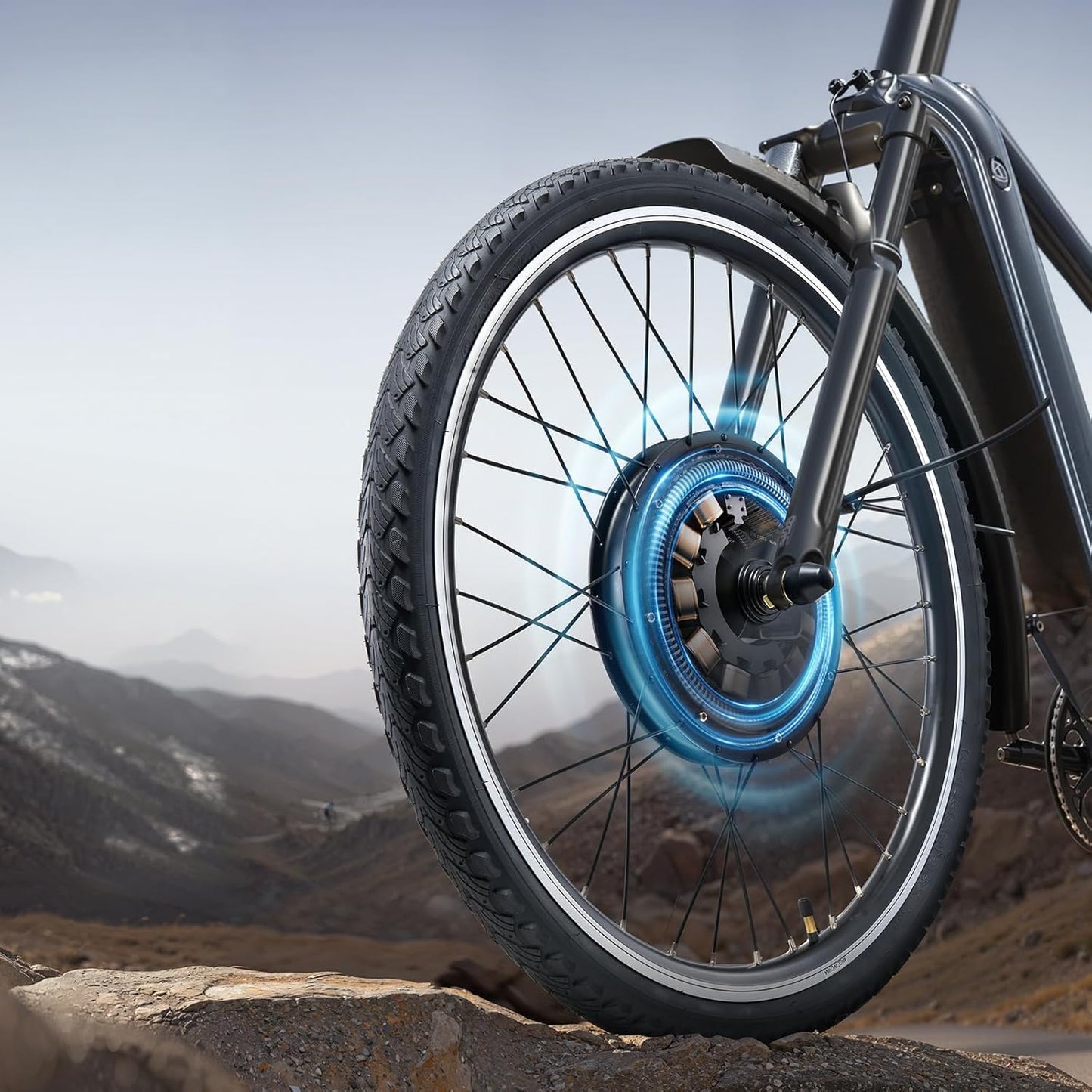 1000W Electric Bike Conversion Kit with LCD & PAS - 48V Front Hub Motor