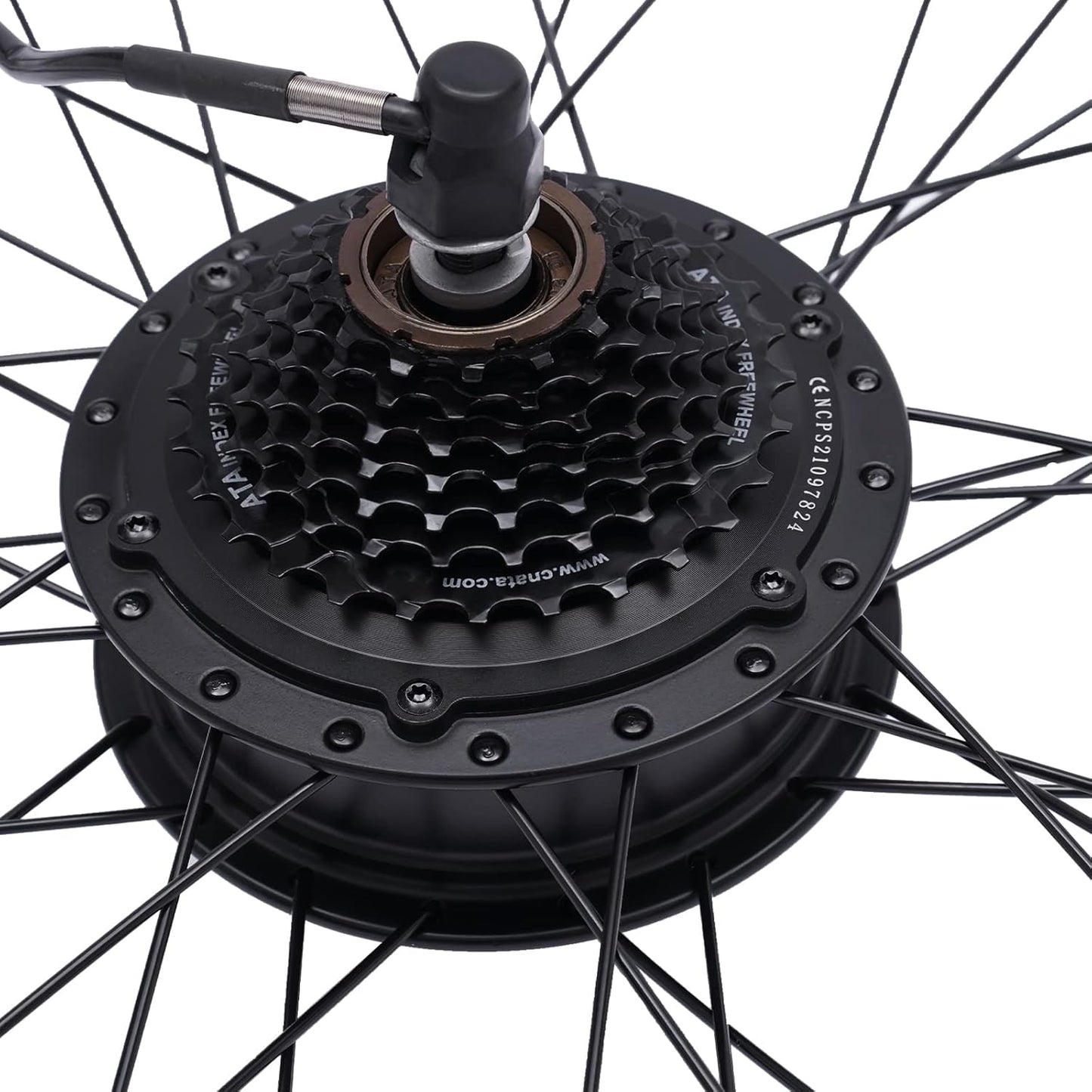 24" Electric Bicycle Motor Kit 500W Brushless Gearless Hub Motor Aluminum Alloy 30-35KM/H 264Lbs Load Capacity E-Bike Conversion Kit