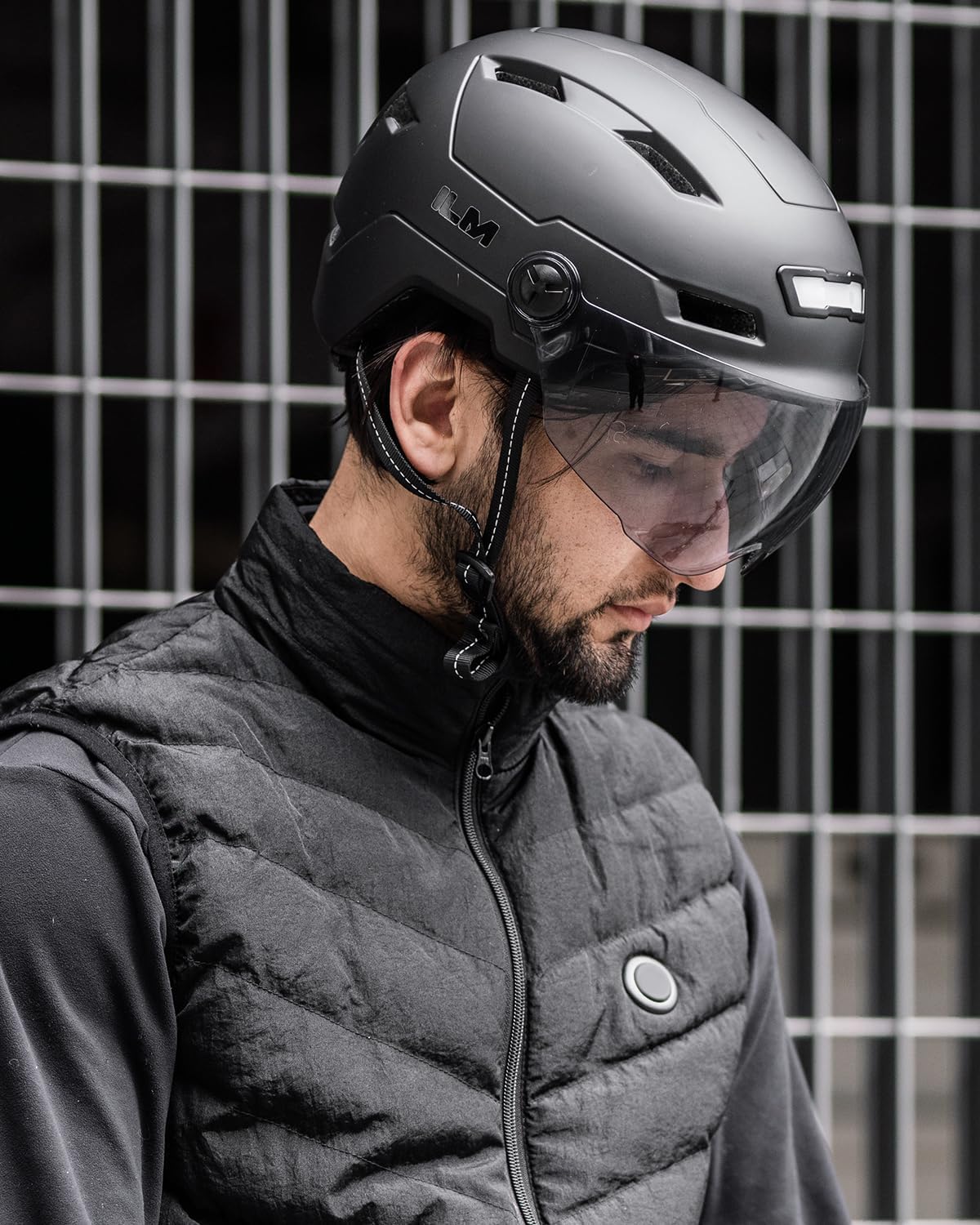 USB Rechargeable LED Bike Helmet with Front & Back Light | Cycling Helmet for Adults with Removable Goggles (Men & Women)