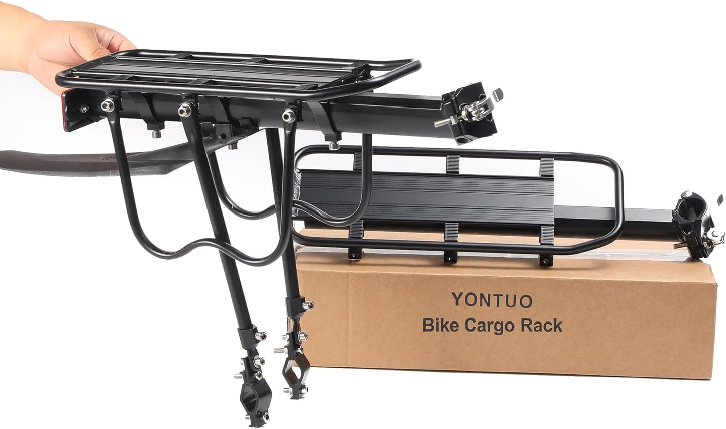 Rear Bike Rack with Fender & Large Reflective – Quick Release Universal Bicycle Luggage Rack, Large Capacity Pannier Rack for Mountain Road Bikes