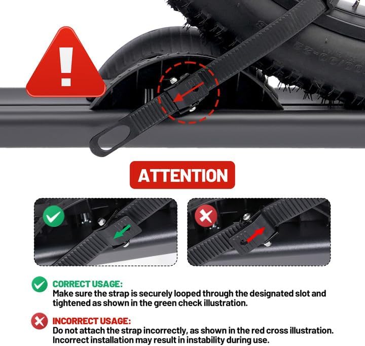 200 LB Capacity Heavy Duty Offroad Ebike Rack – 2 inch Hitch, Anti-Wobble, Folding, Fat Tire Compatible for SUV Truck RV