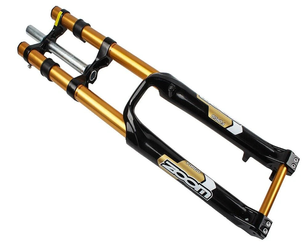 26" Mountain Downhill Air Fork For Stealth Bomber E-Bike - 180mm Travel, 20mm Axle, 1-1/8"