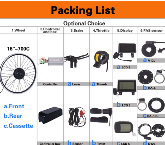 350W/500W Motor Wheel Convert Mountain Bike  to Electric Assist Kit