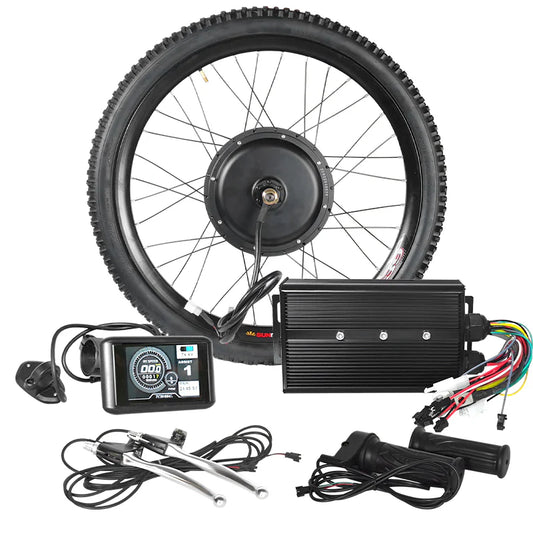 72V 5000W High-Power E-Bike Conversion Kit - Complete Rear Wheel Hub Motor System with 80A Controller & Color TFT Display