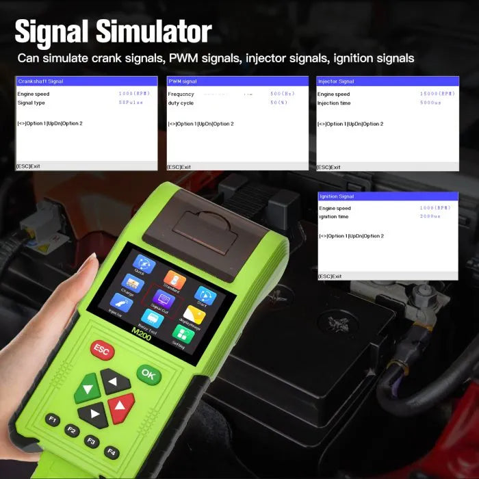 JDiag M200 Motorcycle obd 2 scanner, Relay Test,Sensor Signal Simulation,Injector Test For BMW Yamaha Honda Kawasaki Suzuki